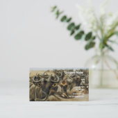 ヌーのヌーのケニヤのサファリのプロフィールはカスタムを梳きます 名刺 (スタンド正面)