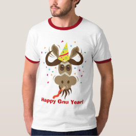 ヌーのStuff_Partier Gnu_Happyのヌー年! Tシャツ