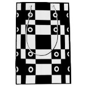 ヌーイズアンドスクウェア白黒 ミディアムペーパーバッグ (正面)