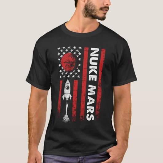 ヌーク火星宇宙飛行士ロケット Tシャツ (正面)