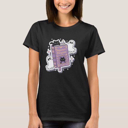 ヌーゴシック猫の幽霊 Tシャツ (正面)