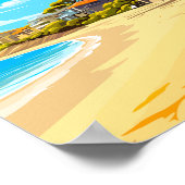 ヌーサオーストラリアヴィンテージ旅行イラストレーション ポスター (角)