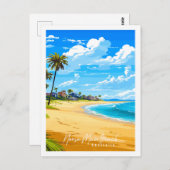 ヌーサメインビーチオーストラリアのヴィンテージ旅行プレイス ポストカード (正面/裏面)