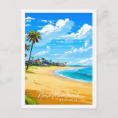 ヌーサメインビーチオーストラリアのヴィンテージ旅行プレイス ポストカード (正面)