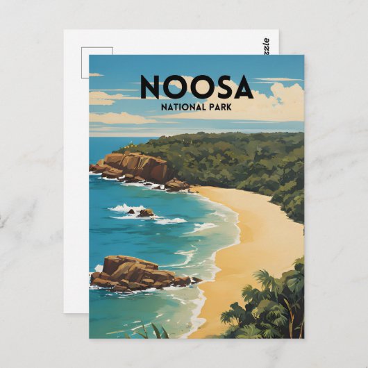 ヌーサ国立公園伝統的旅行ポスター ポストカード (正面/裏面)