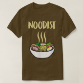 ヌーディストラーメンおもしろい麺グルメ長袖GIF Tシャツ (デザイン正面)