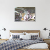 ヌートカ族のキャビンのインテリア、'ル衣装Aから キャンバスプリント (インサイチュ (寝室))