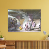 ヌートカ族のキャビンのインテリア、'ル衣装Aから キャンバスプリント (インサイチュ (リビング))