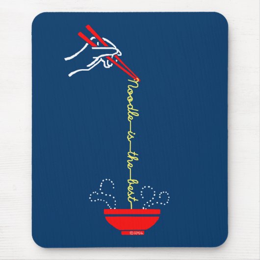 ヌードルはベストです マウスパッド (正面)