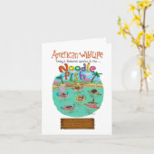 ヌードルフィッシュハッピーバースデー! カード (黄色い花)