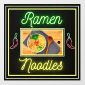 ヌードルレストランの麺鉢の写真 フロント ウィンドウサイン (シート)