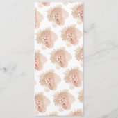 ヌードロマンチックな水の色の花模様結婚の儀式 プログラム (裏面)