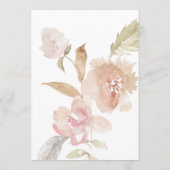 ヌードロマンチックな水彩ブライダルシャワーの招待 (裏面)