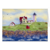 ヌーブル ライトハウス ヨーク メイン州 ブランク カード (正面横)