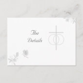 ヌープティユニティカトリック結婚式招待状 エンクロージャーカード (正面)