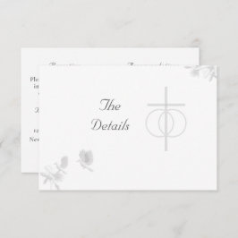 ヌープティユニティカトリック結婚式招待状 エンクロージャーカード