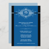 ヌーベル アニバーサリー パーティー 招待状 (青) (正面/裏面)