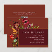 ヌーベル ガーデン フラワーズ ウェディング QRコード セーブザデート (正面/裏面)