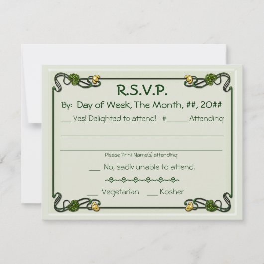 ヌーベル ユリ（返信カード） 出欠カード (正面)