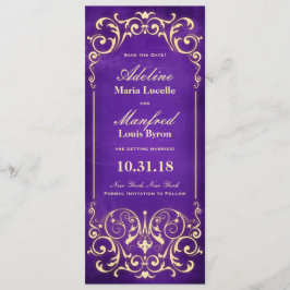 ヌーベル・ヴィクトリアン：ゴールド＆アウベギン 保存日付のお知らせ セーブザデート