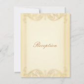 ヌーベル・ヴィクトリアン：ペールゴールドのファンシーウェディング 招待状 (裏面)