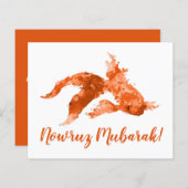 ヌールーズ・ムバラク　水彩の金魚 (正面/裏面)