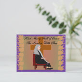 ヌーンカードとギフト"Hail Mary"祈りの言葉 ポストカード (スタンド正面)