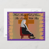 ヌーンカードとギフト"Hail Mary"祈りの言葉 ポストカード (正面/裏面)