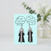 ヌーンカード「Things Nuns 考え About」おもしろい ポストカード (スタンド正面)