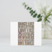 ヌーンズのように踊る観やる気を起こさせる察引用文 ポストカード (スタンド正面)