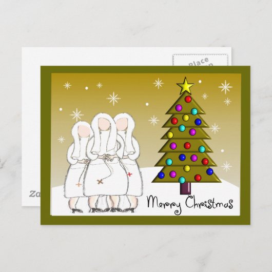 ヌーンズクリスマスカードとギフトアートデザイン シーズンポストカード (正面/裏面)