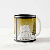 ヌーンズクリスマスカードとギフトアートデザイン ツートーンマグカップ (正面右)