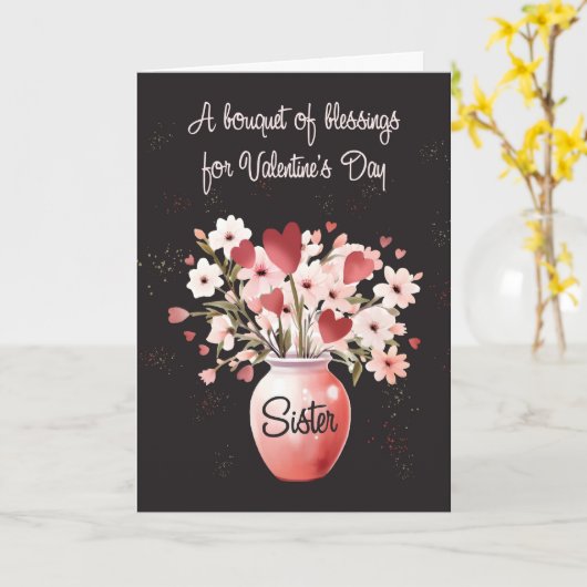 ヌーン宗教的なヴァレンティーンズデイブーケ恵み カード (黄色い花)