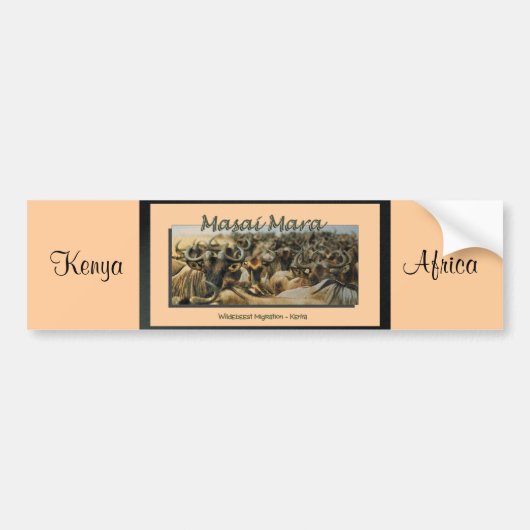 ヌー/ヌー移動、サファリのバンパーステッカー バンパーステッカー (正面)