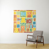 ネおもしろいコ生地の継ぎはぎ壁紙，抽象芸術継ぎ目 タペストリー (インサイチュ)