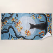 ネお洒落コ·イン·ツリー·フルムーンズ ビーチタオル (正面)