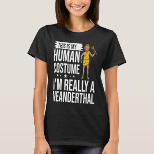 ネアンデルタール人カヴマンDna女性スカル Tシャツ