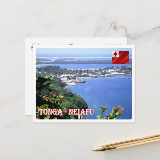ネイアフ – トンガ – 空中表示 –  ポストカード (正面/裏面インサイチュ)
