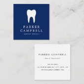 ネイエレガントビーブルーホワイト歯歯科歯科 スクエア名刺 (正面/裏面)