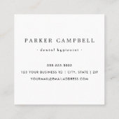 ネイエレガントビーブルーホワイト歯歯科歯科 スクエア名刺 (裏面)