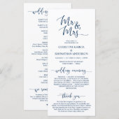 ネイエレガントビー·ブルー氏結婚夫妻の儀式 プログラム (正面/裏面)