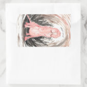 ネイキッド(&)誇りを持ったモグラ 長方形シール (バッグ)