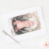 ネイキッド(&)誇りを持ったモグラ 長方形シール (封筒)