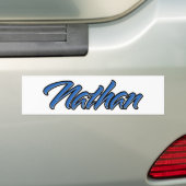 ネイサン名blue AufkleberステッカーAutoaufkleber バンパーステッカー (車上)