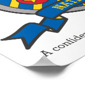 ネイサン少年の名前の文字Nは紋章シールドを意味する ポスター (角)