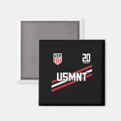 ネイサン・ハリエル 20 ネイビー USMNT 公式ライセンス  マグネット (正面/裏面)