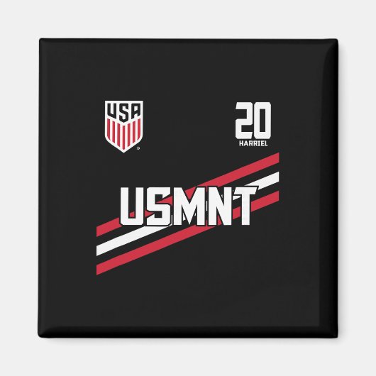 ネイサン・ハリエル 20 ネイビー USMNT 公式ライセンス  マグネット (正面)