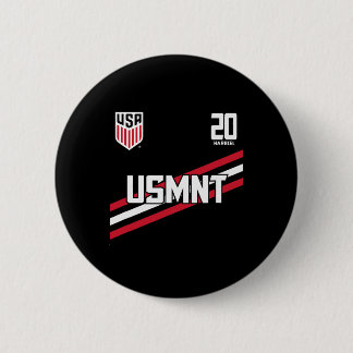 ネイサン・ハリエル 20 ネイビー USMNT 公式ライセンス 缶バッジ