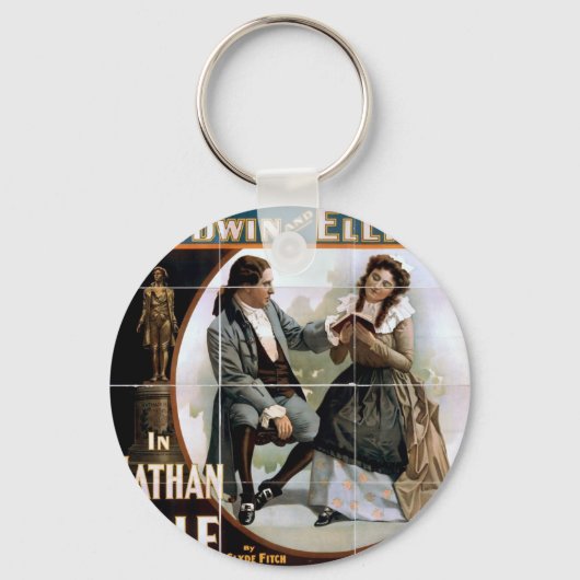 ネイサン・ヘールで、'Clyde Fitch'ヴィンテージ劇場 キーホルダー (正面)