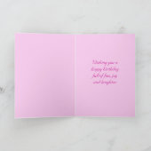 ネイスバレリーナ誕生日ピンクパープルエイジングカード カード (内部)